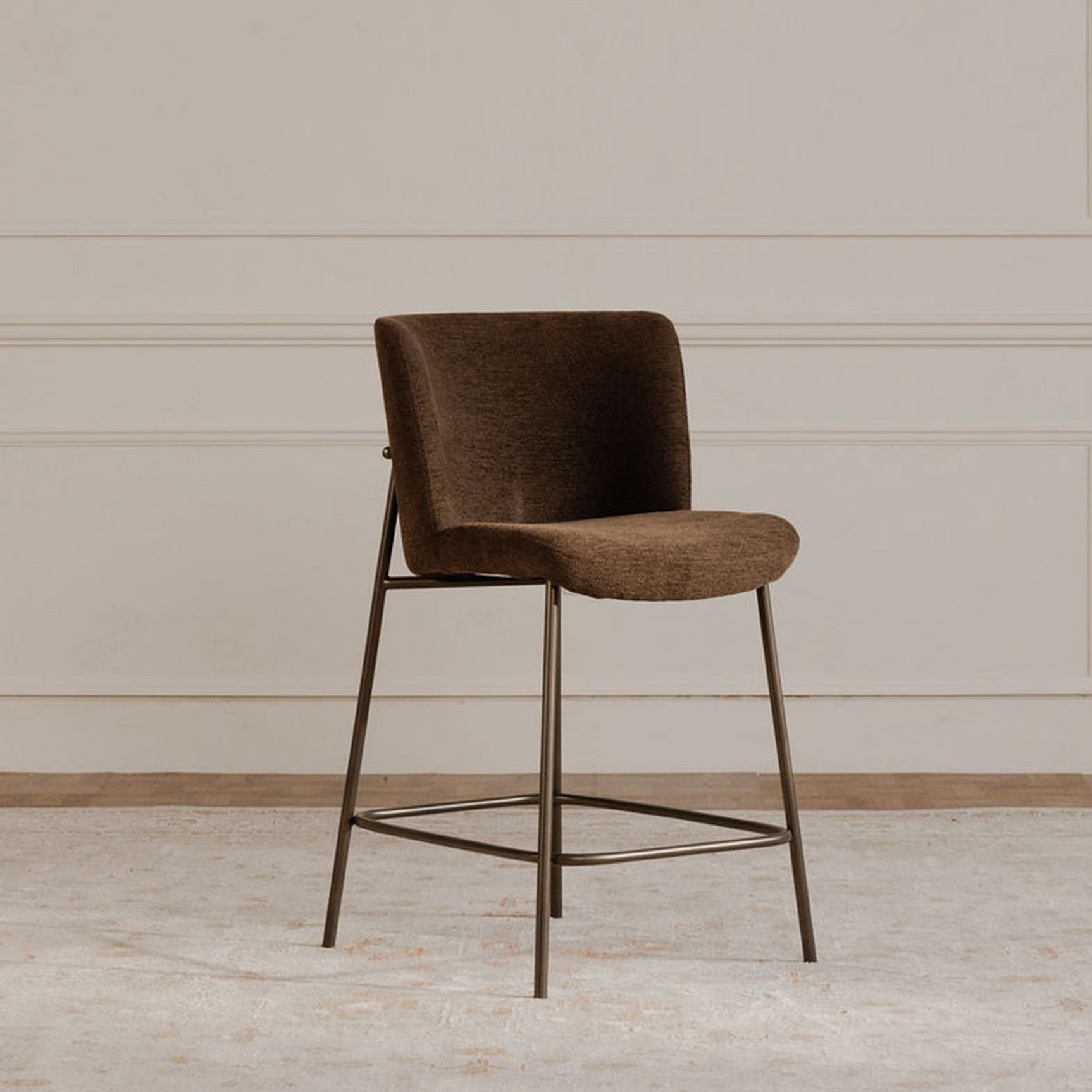 Early Dark Brown Bar Stool