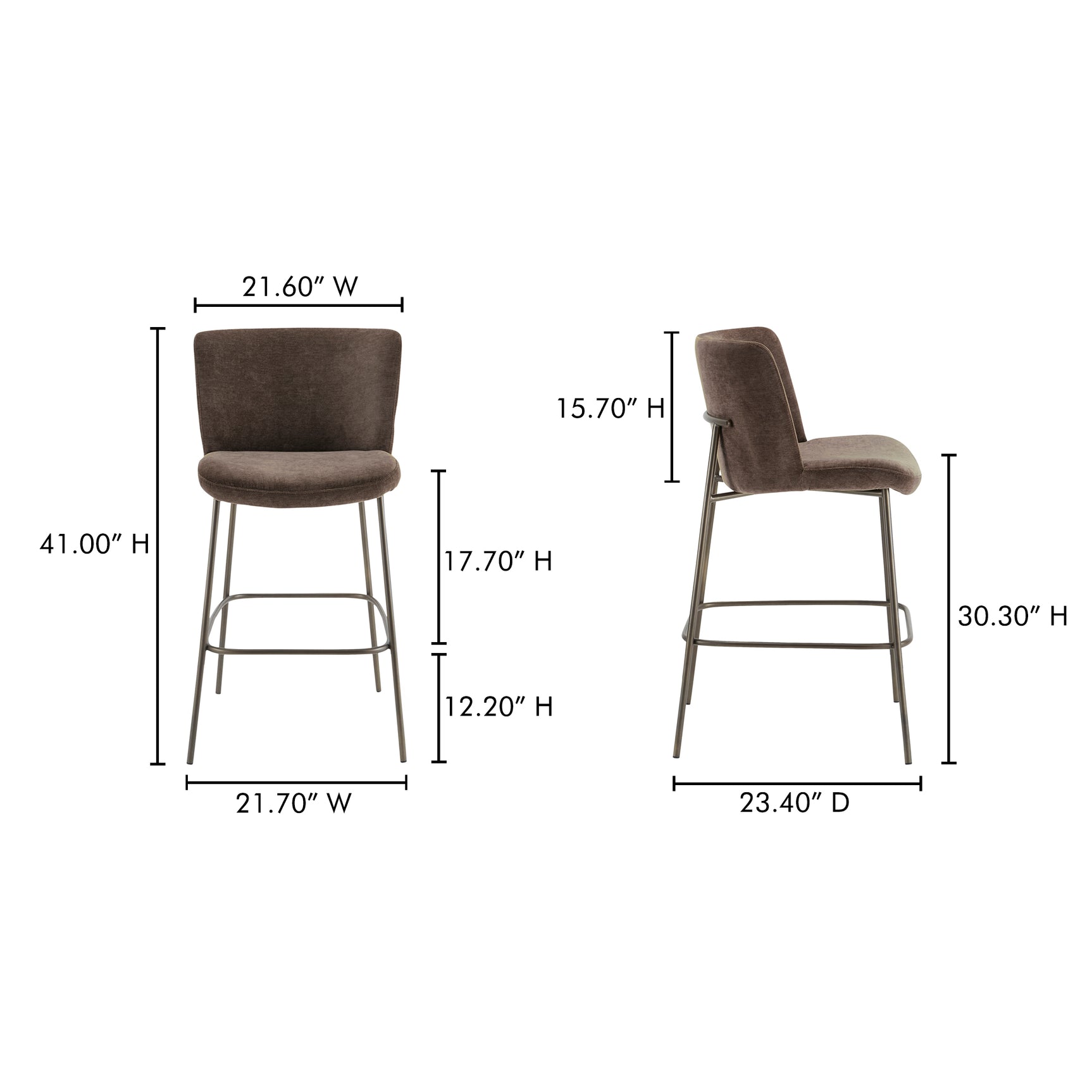 Early Dark Brown Bar Stool