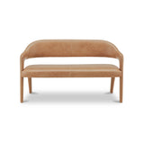 Martens Tan Leather Dining Bench