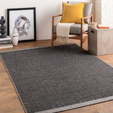 Yong Hand Loomed Black Rug - Clearance
