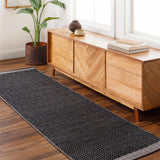 Yong Hand Loomed Black Rug - Clearance