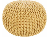 Yablanitsa Orange Knitted Pouf - Ornate Home