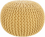 Yablanitsa Orange Knitted Pouf - Ornate Home