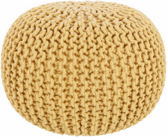 Yablanitsa Orange Knitted Pouf - Ornate Home