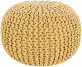 Yablanitsa Orange Knitted Pouf - Ornate Home