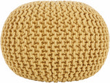 Yablanitsa Orange Knitted Pouf - Ornate Home