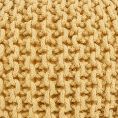 Yablanitsa Orange Knitted Pouf - Ornate Home