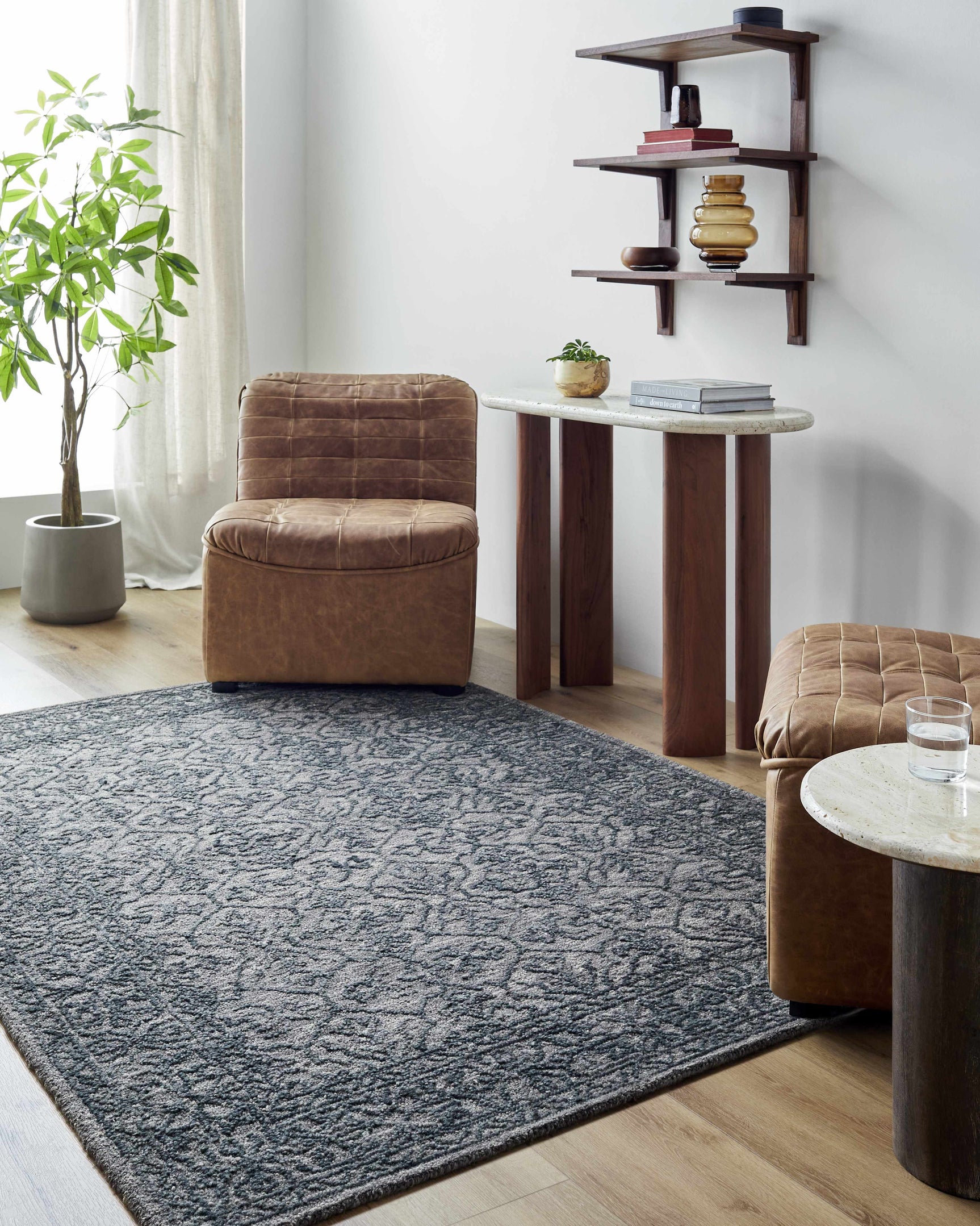 Yadid Black Wool Area Rug - Ornate Home