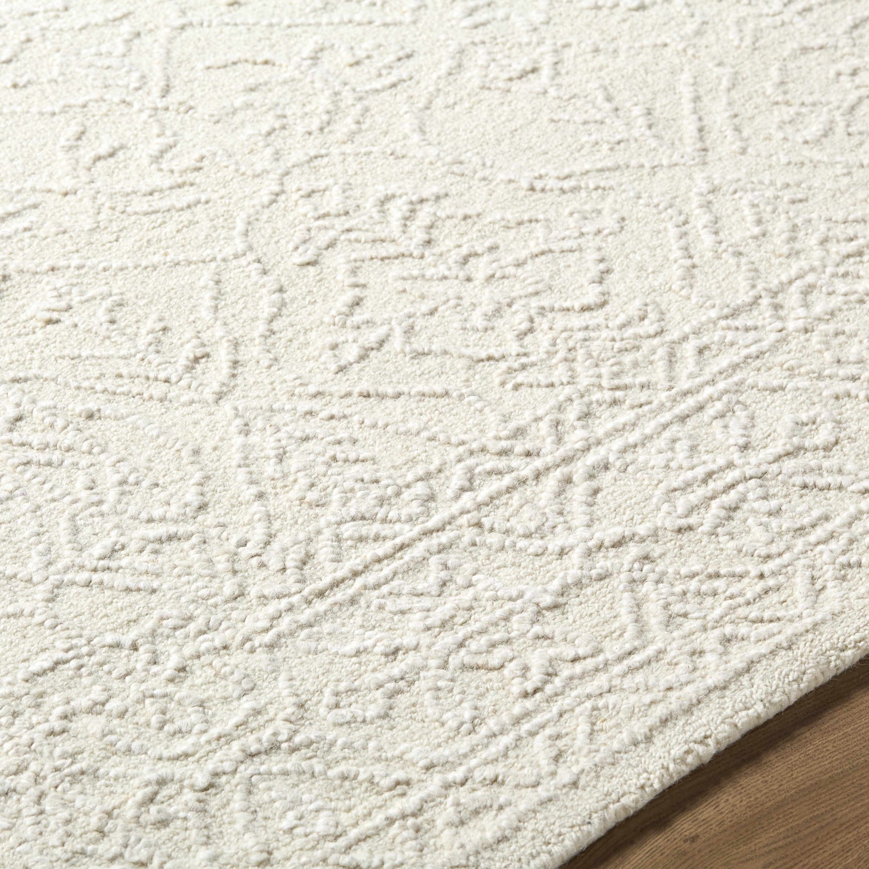 Yadid Cream Wool Area Rug - Ornate Home