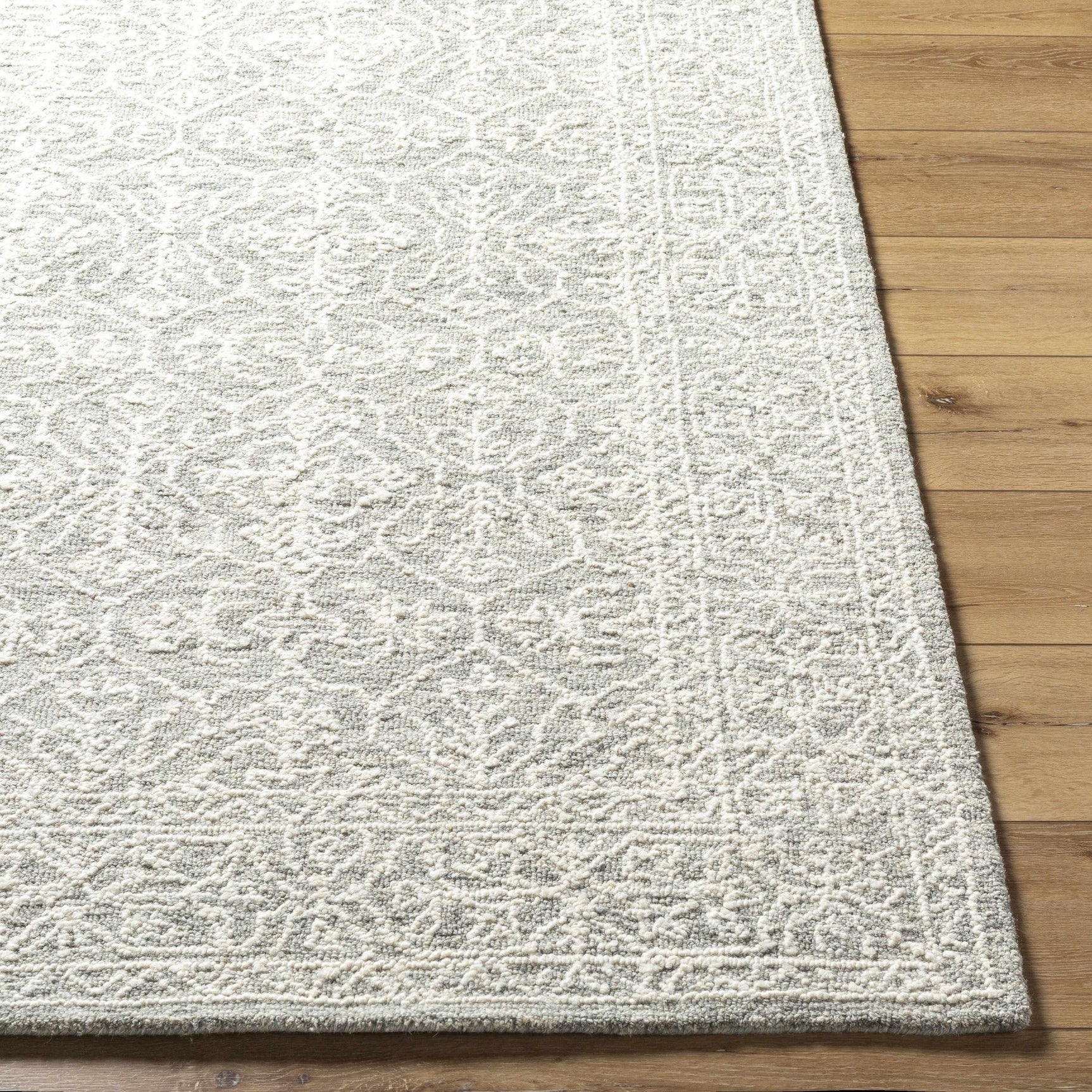 Yadid Gray Wool Area Rug - Ornate Home