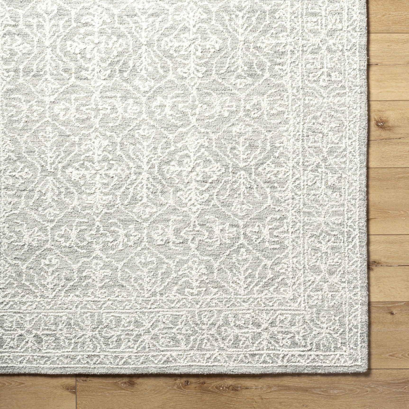Yadid Gray Wool Area Rug - Ornate Home