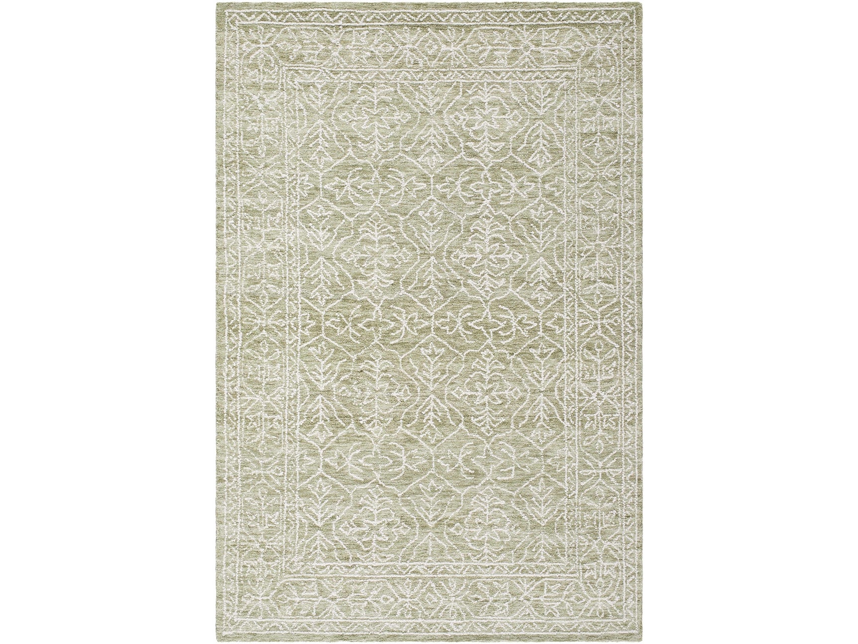 Yadid Green Wool Area Rug - Ornate Home