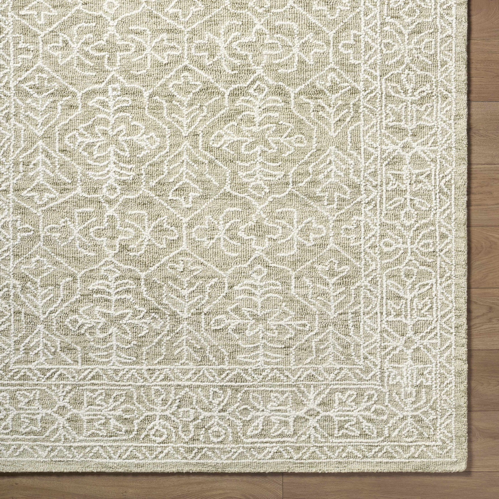 Yadid Green Wool Area Rug - Ornate Home