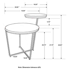 Yael Natural and Gunmetal Round Mango Wood Accent Side Table - Ornate Home