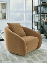 Yahya Camel Swivel Accent Chair - Ornate Home