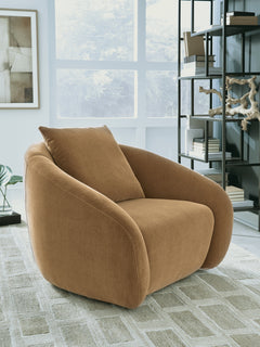 Yahya Camel Swivel Accent Chair - Ornate Home