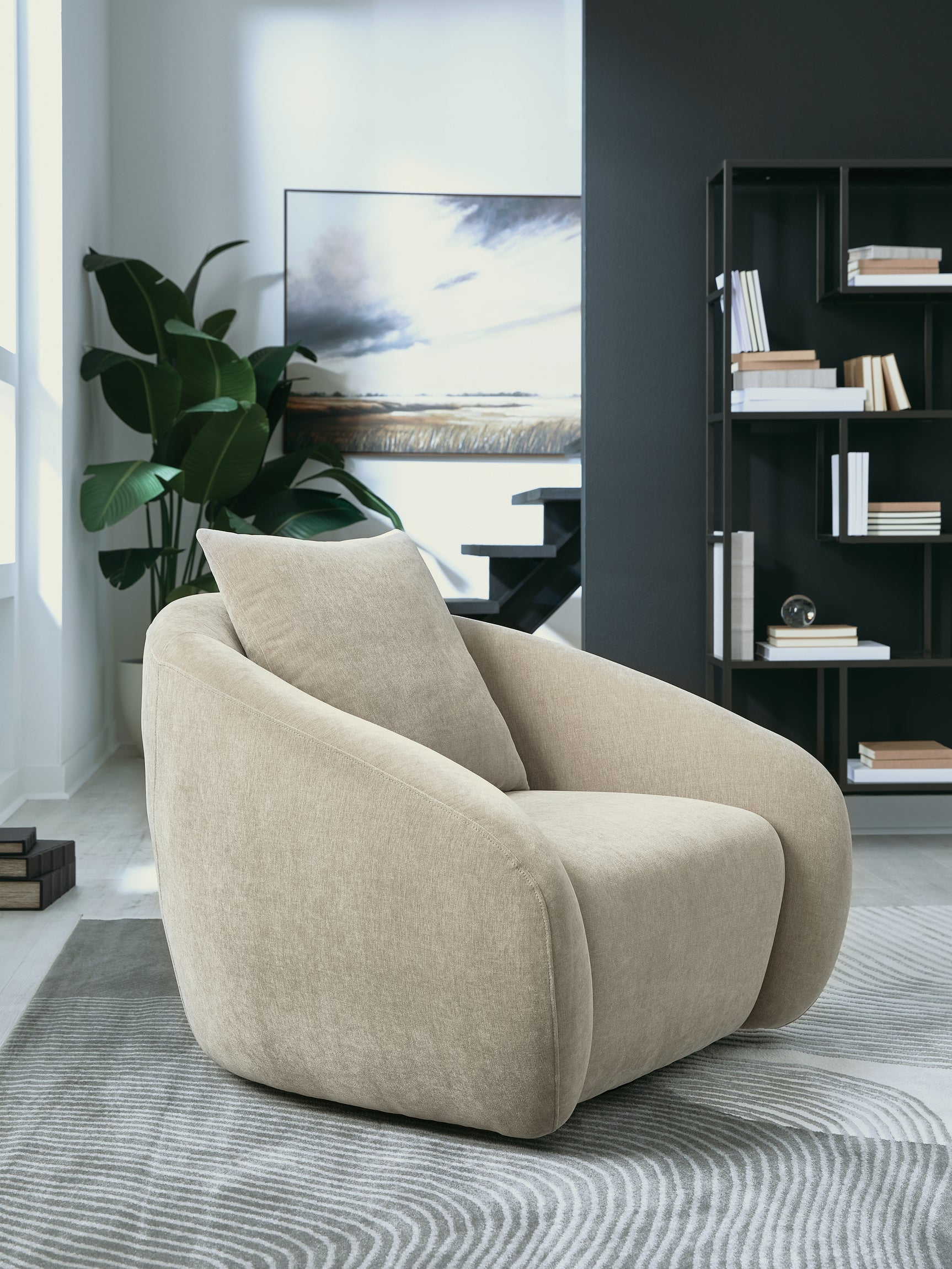 Yahya Pebble Swivel Accent Chair (Online Special Price) - Ornate Home