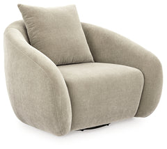 Yahya Pebble Swivel Accent Chair - Ornate Home
