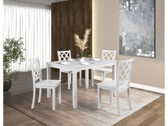 Yamhill White 5 Pc. Dining Room Set - Ornate Home