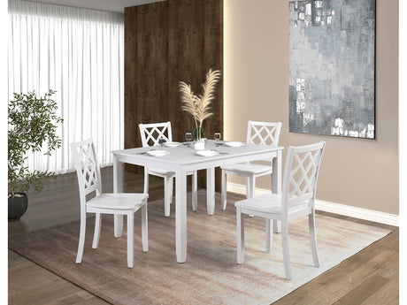 Yamhill White 5 Pc. Dining Room Set - Ornate Home