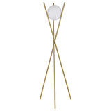 Yamileth Gold 65-inch Spherical Bulb Metal Tripod Floor Lamp - Ornate Home