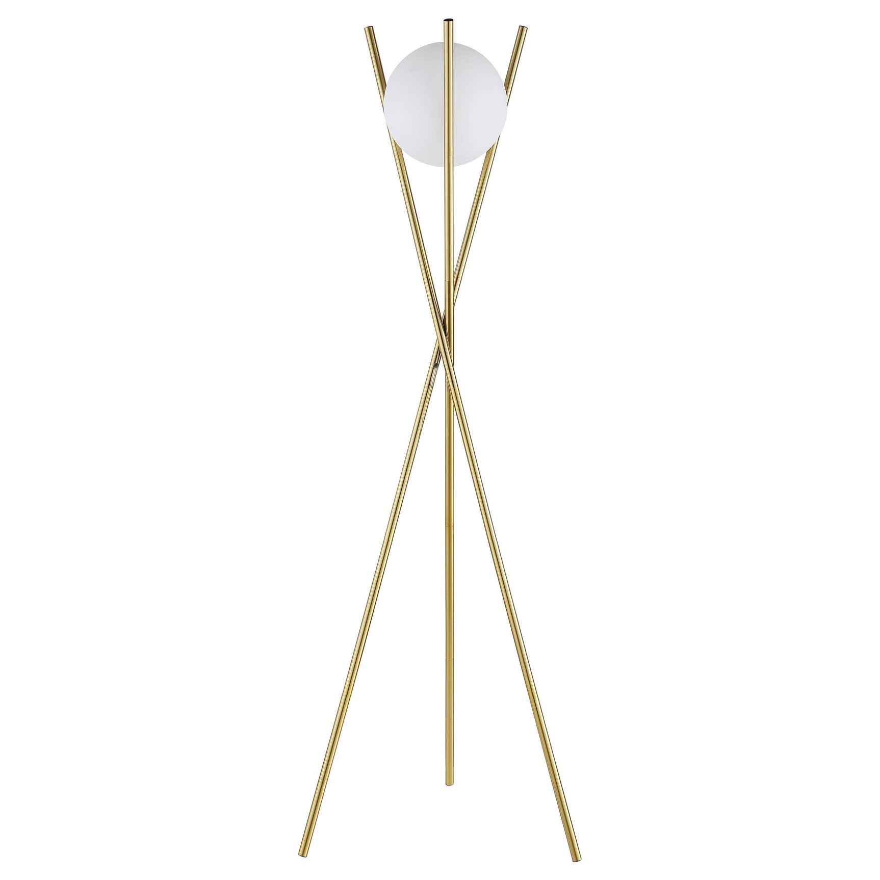 Yamileth Gold 65-inch Spherical Bulb Metal Tripod Floor Lamp - Ornate Home