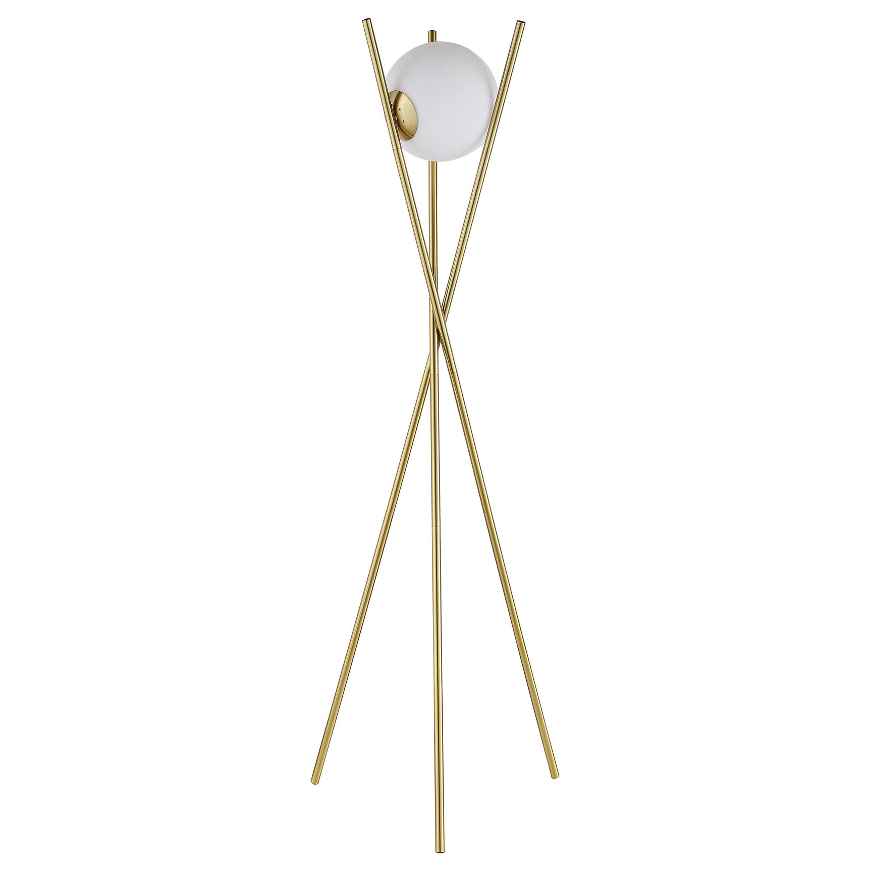Yamileth Gold 65-inch Spherical Bulb Metal Tripod Floor Lamp - Ornate Home