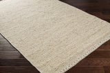 Yaniklar Beige Flat Woven Wool Rug - Ornate Home