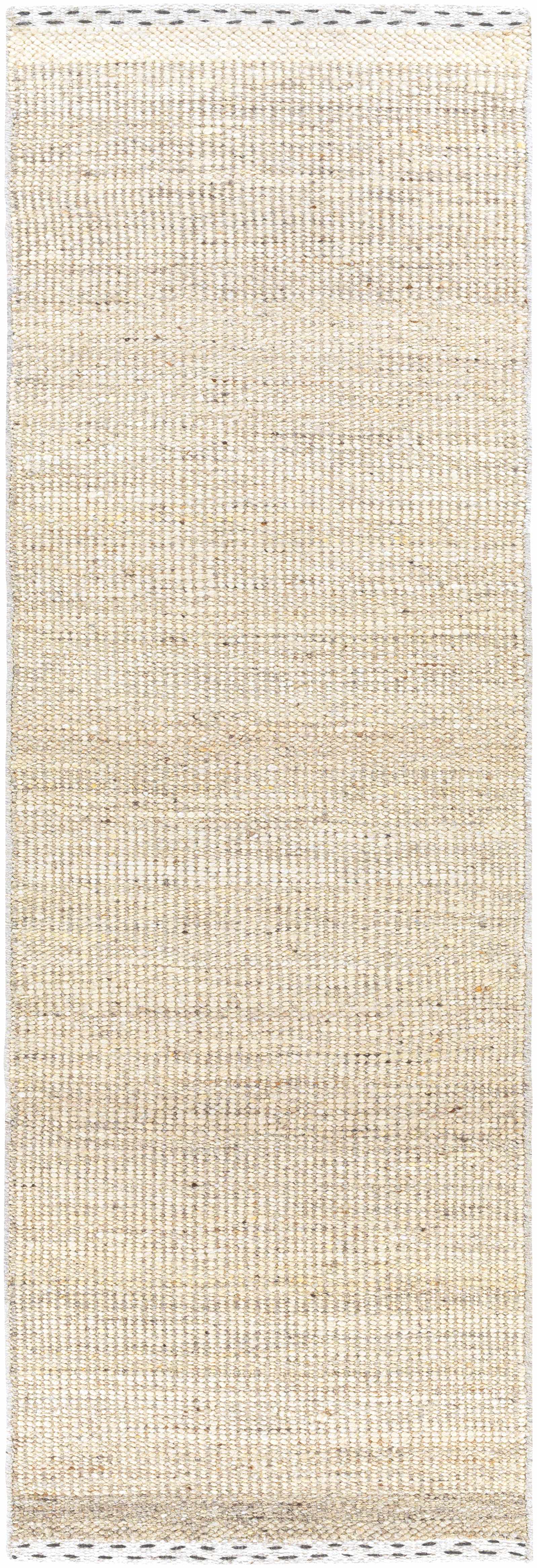 Yaniklar Beige Flat Woven Wool Rug - Ornate Home