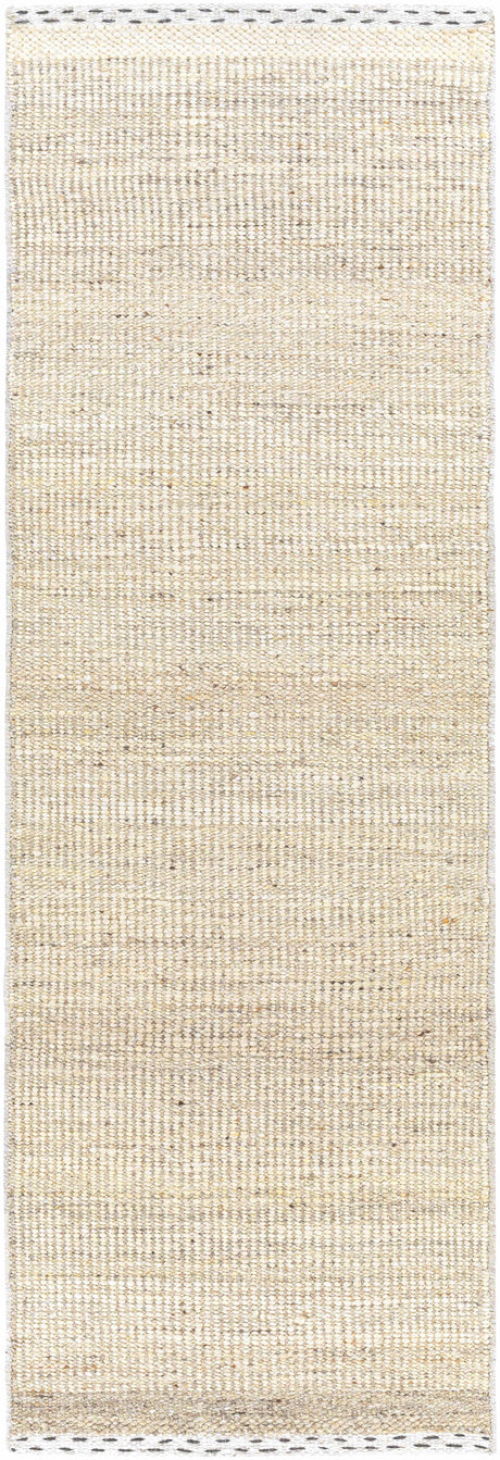 Yaniklar Beige Flat Woven Wool Rug - Ornate Home