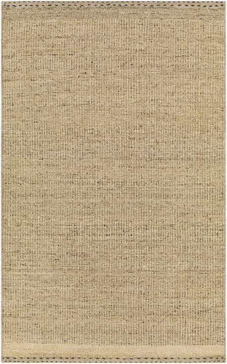 Yaniklar Beige Flat Woven Wool Rug - Ornate Home