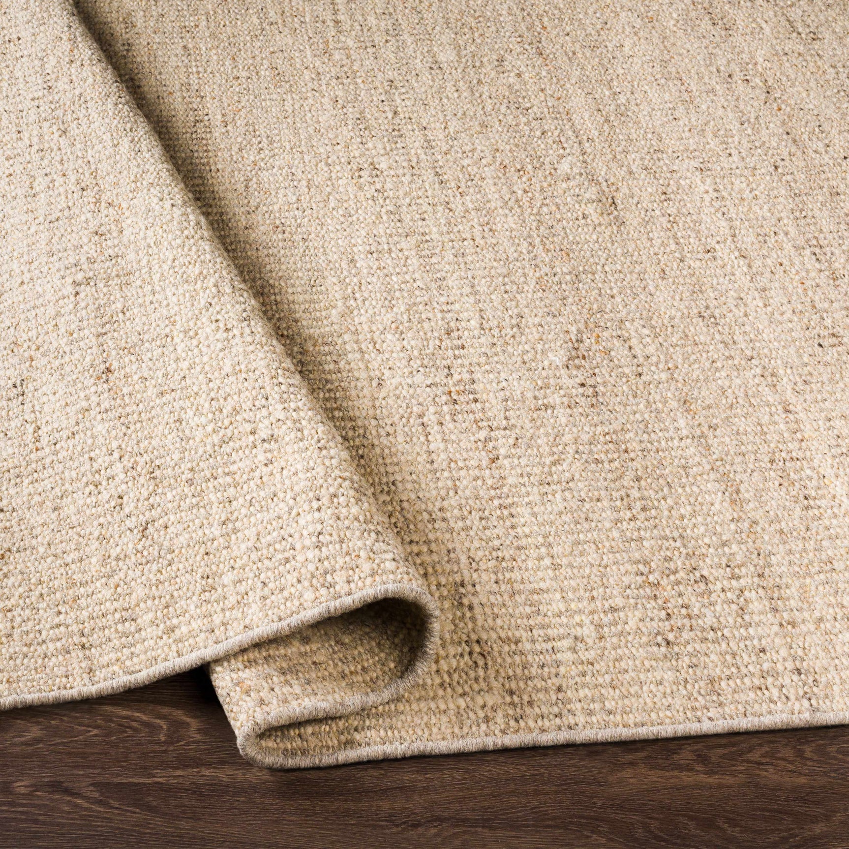 Yaniklar Beige Flat Woven Wool Rug - Ornate Home