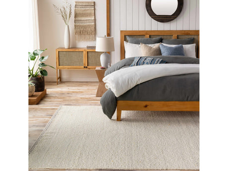 Yaniklar Cream Flat Woven Wool Rug - Ornate Home