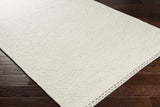 Yaniklar Cream Flat Woven Wool Rug - Ornate Home