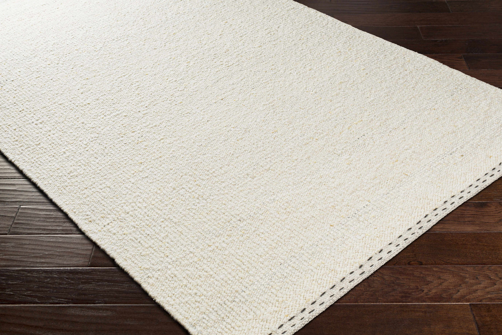 Yaniklar Cream Flat Woven Wool Rug - Ornate Home