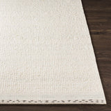 Yaniklar Cream Flat Woven Wool Rug - Ornate Home