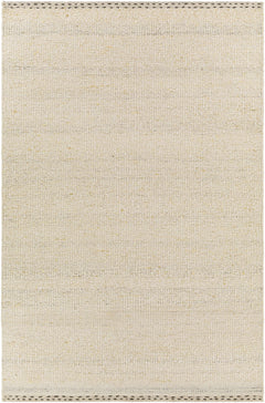 Yaniklar Cream Flat Woven Wool Rug - Ornate Home