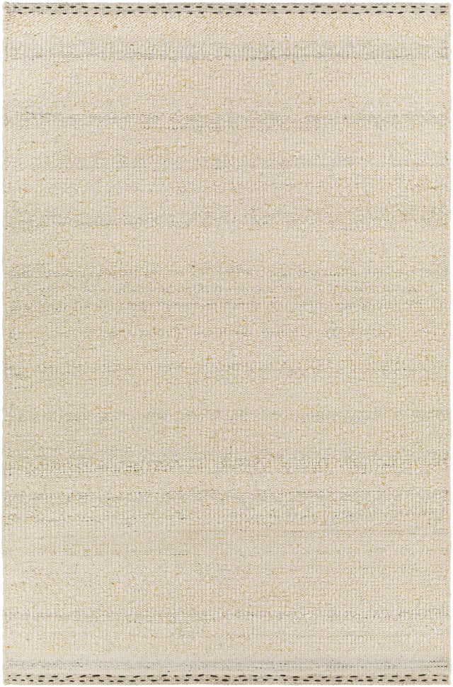 Yaniklar Cream Flat Woven Wool Rug - Ornate Home