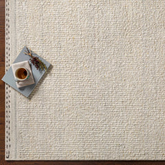 Yaniklar Cream Flat Woven Wool Rug - Ornate Home