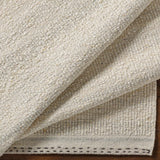 Yaniklar Cream Flat Woven Wool Rug - Ornate Home