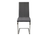 Yannis Chrome Metal/Gray Side Chair (Set of 2) - Ornate Home