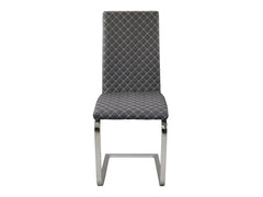 Yannis Chrome Metal/Gray Side Chair (Set of 2) - Ornate Home