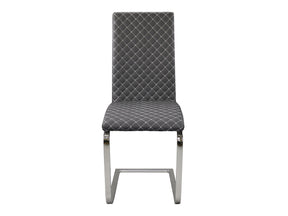 Yannis Chrome Metal/Gray Side Chair (Set of 2) - Ornate Home