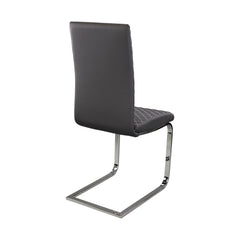 Yannis Chrome Metal/Gray Side Chair (Set of 2) - Ornate Home