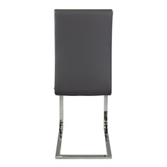 Yannis Chrome Metal/Gray Side Chair (Set of 2) - Ornate Home