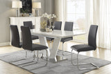 Yannis Chrome Metal/Gray Side Chair (Set of 2) - Ornate Home