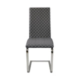 Yannis Chrome Metal/Gray Side Chair (Set of 2) - Ornate Home