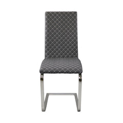 Yannis Chrome Metal/Gray Side Chair (Set of 2) - Ornate Home