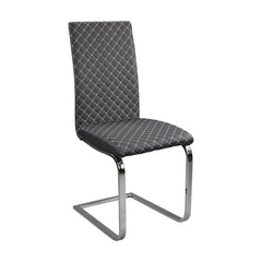 Yannis Chrome Metal/Gray Side Chair (Set of 2) - Ornate Home