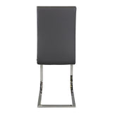 Yannis Chrome Metal/Gray Side Chair (Set of 2) - Ornate Home